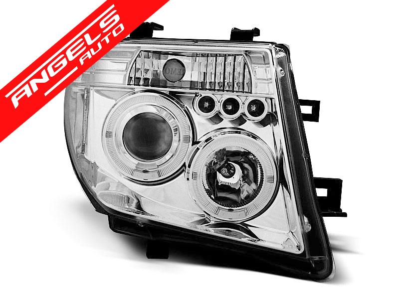 Faruri compatibile cu Nissan NAVARA D40/PATHFINDER 05-10 ANGEL EYES CHROME - imagine 2