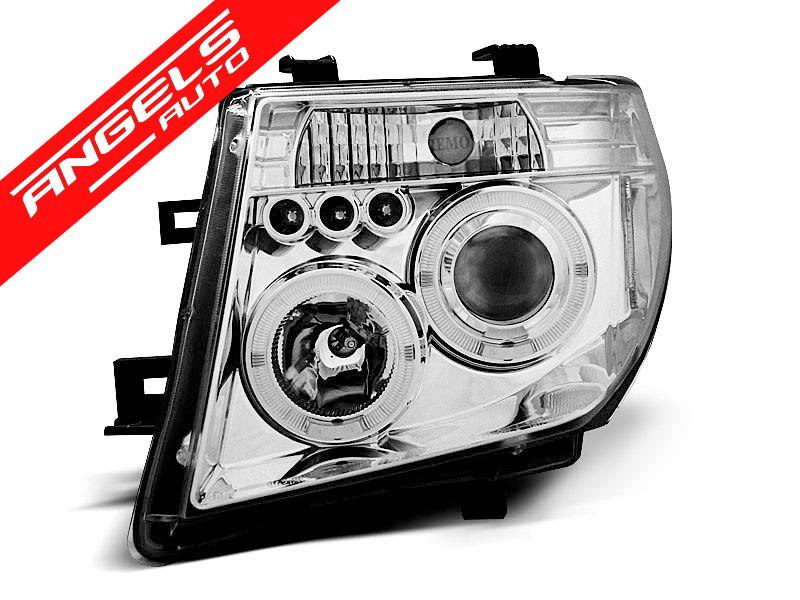 Faruri compatibile cu Nissan NAVARA D40/PATHFINDER 05-10 ANGEL EYES CHROME - imagine 3