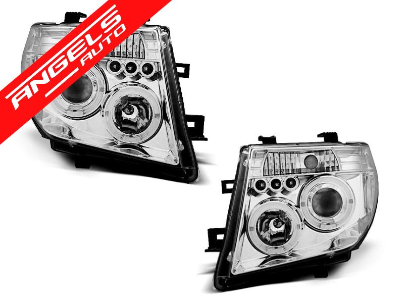 Faruri compatibile cu Nissan NAVARA D40/PATHFINDER 05-10 ANGEL EYES CHROME