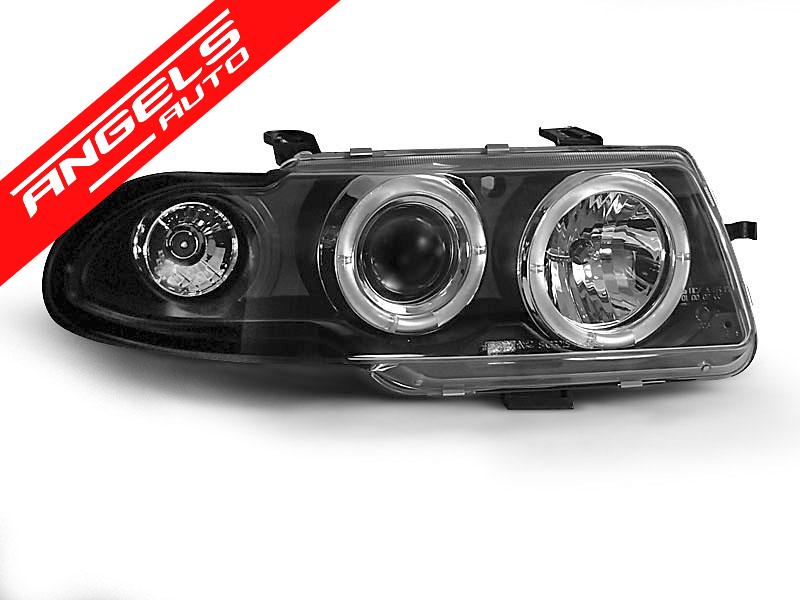 Faruri compatibile cu Opel ASTRA F 09.94-08.97 ANGEL EYES Negru - imagine 2