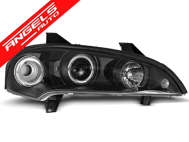 Faruri Angel Eyes compatibile cu Opel Tigra 1994-2000 Fundal Negru - imagine 3