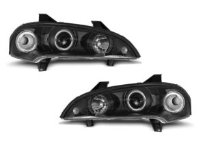 Faruri Angel Eyes compatibile cu Opel Tigra 1994-2000 Fundal Negru