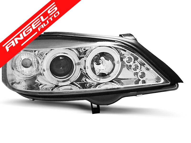 Faruri Angel Eyes compatibile cu Opel ASTRA G 1998-2004 CHROME - imagine 2