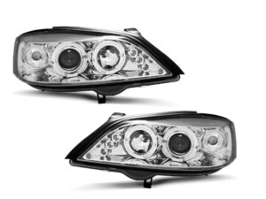 Faruri Angel Eyes compatibile cu Opel ASTRA G 1998-2004 CHROME