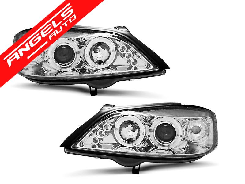 Faruri Angel Eyes compatibile cu Opel ASTRA G 1998-2004 CHROME