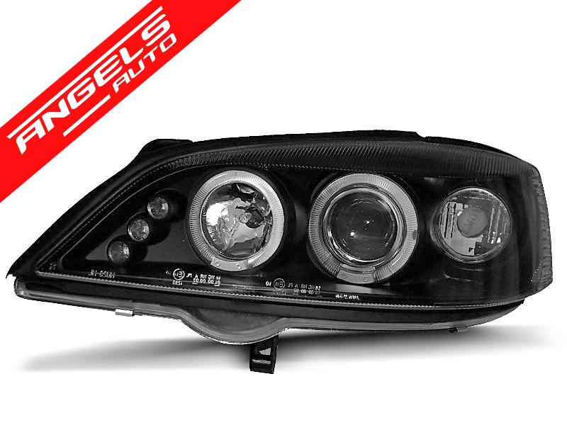 Faruri Angel Eyes compatibile cu Opel ASTRA G 1998-2004 Black - imagine 4