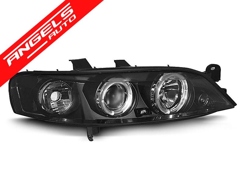 Faruri Angel Eyes compatibile cu Opel Vectra B 1995-1998 Negru - imagine 3