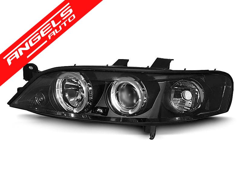 Faruri Angel Eyes compatibile cu Opel Vectra B 1995-1998 Negru - imagine 4