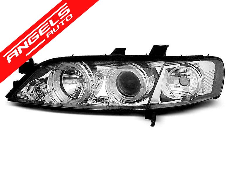 Faruri Angel Eyes compatibile cu Opel Vectra B 1999-2002 Interior Crom - imagine 2