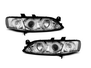 Faruri Angel Eyes compatibile cu Opel Vectra B 1999-2002 Interior Crom