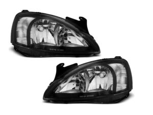 Faruri compatibile cu Opel Corsa C Fundal Negru