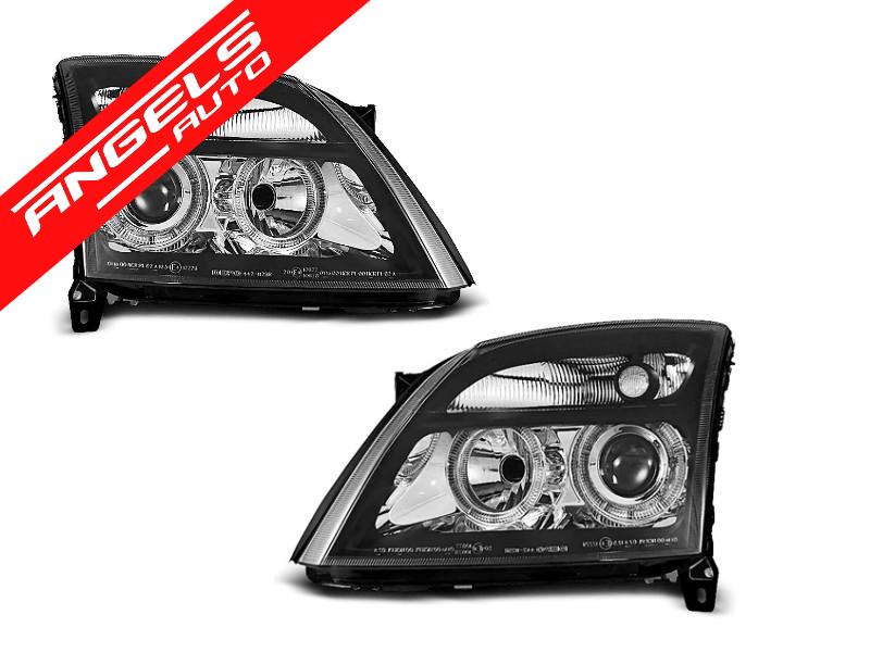 Faruri Angel Eyes compatibile cu Opel Vectra C (2002-2005) Negru
