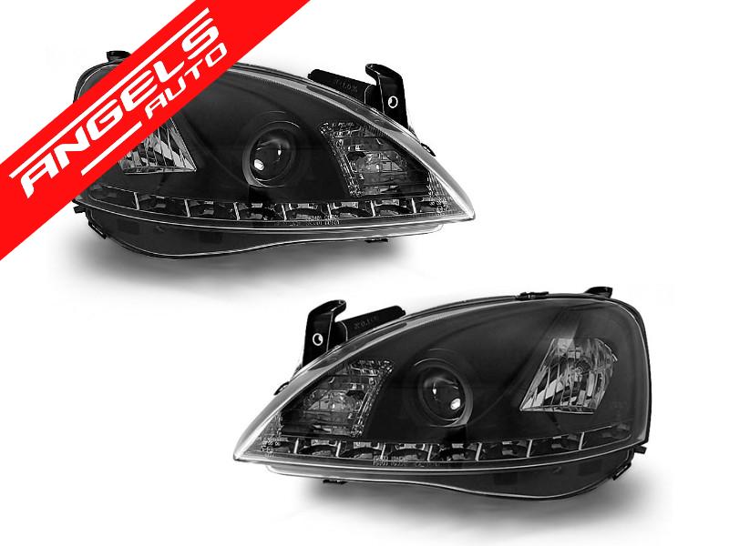 Faruri compatibile cu Opel CORSA C 11.00-09.06 DAYLIGHT Negru