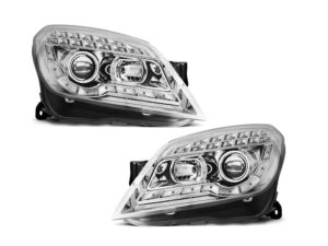 Faruri LED compatibile cu Opel Astra H 2004-2010 Crom Semnal LED