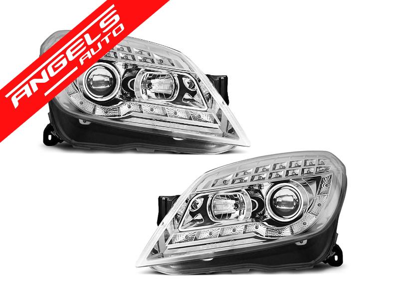 Faruri LED compatibile cu Opel Astra H 2004-2010 Crom Semnal LED