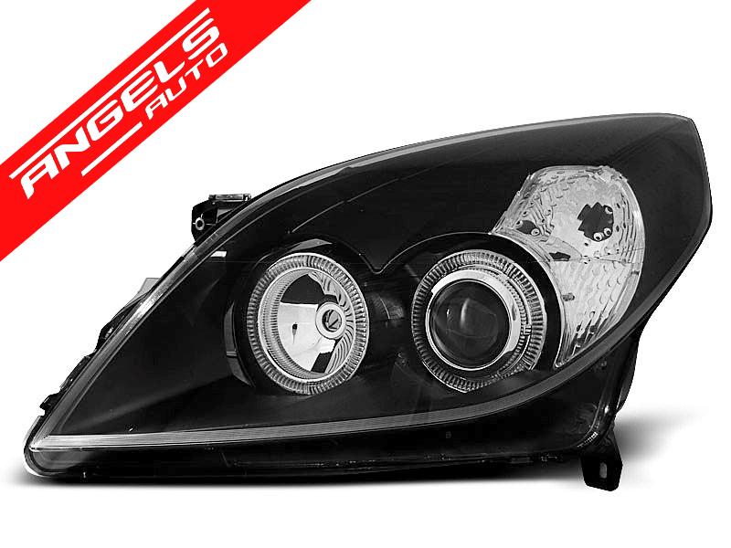 Faruri Angel Eyes compatibile cu Opel Vectra C 2005-2008 Negru - imagine 4