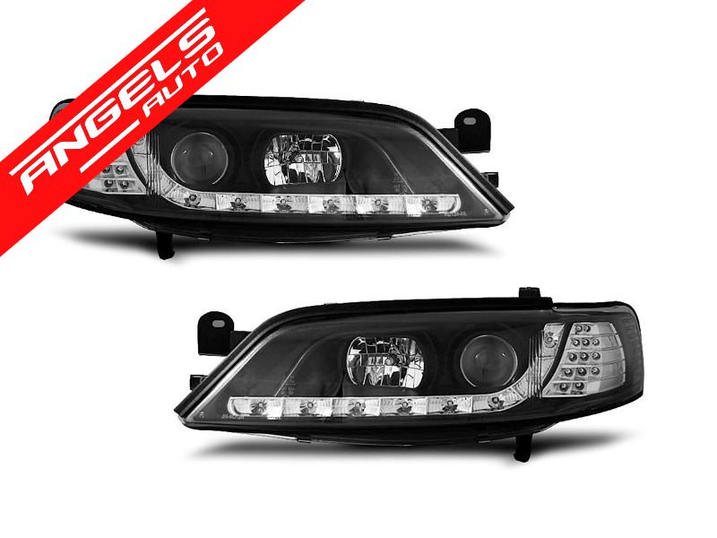 Faruri LED compatibile cu Opel Vectra B 1996-1998 Negru Semnal LED