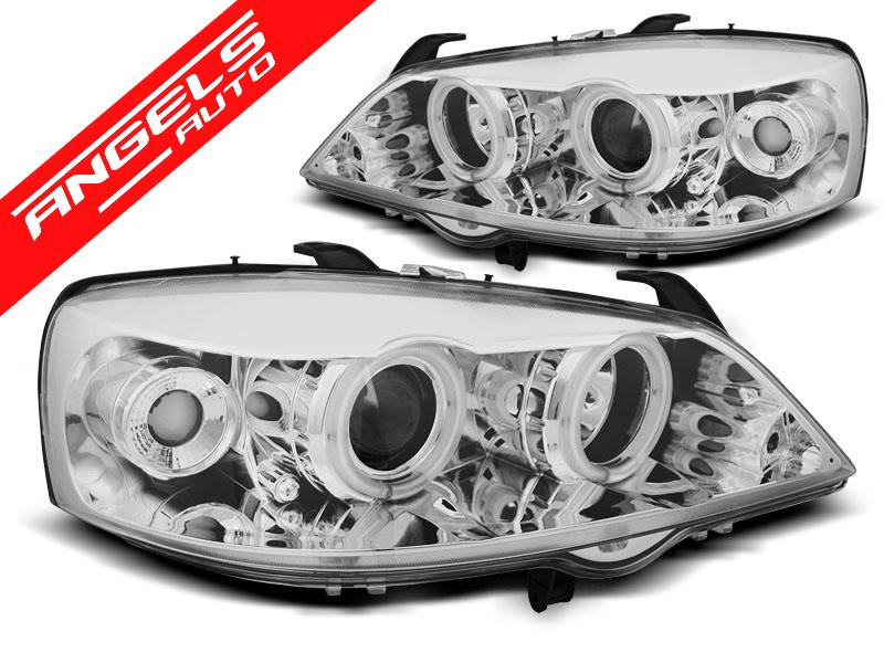 Faruri compatibile cu Opel ASTRA G 09.97-02.04 ANGEL EYES CCFL CHROME