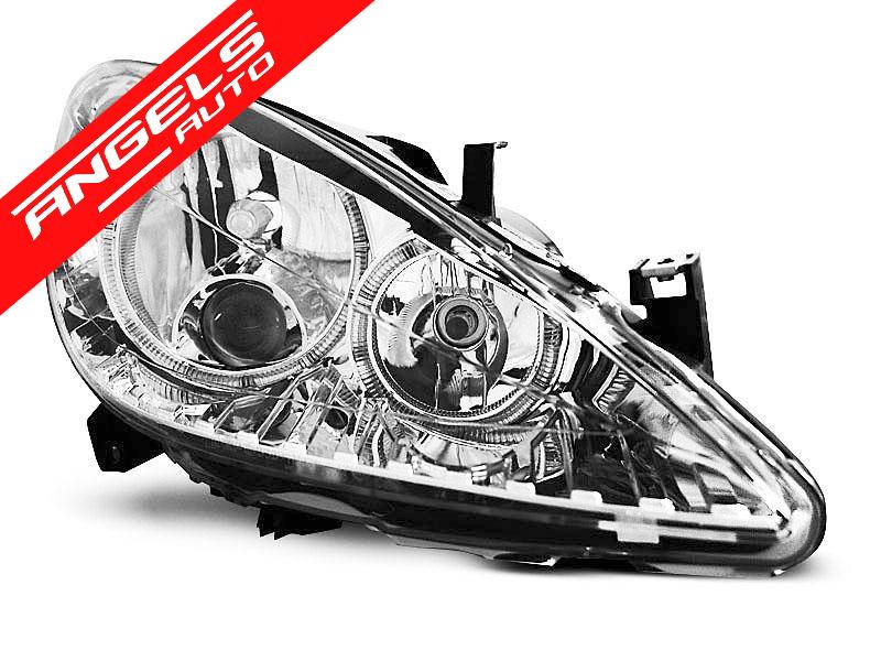 Faruri compatibile cu PEUGEOT 307 04.01-06.05 ANGEL EYES CHROME - imagine 2