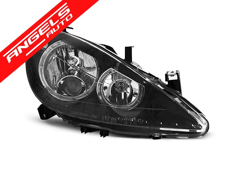 Faruri compatibile cu PEUGEOT 307 04.01-06.05 ANGEL EYES Negru - imagine 2