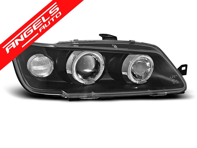 Faruri compatibile cu PEUGEOT 306 02.93-04.97 ANGEL EYES Negru - imagine 2