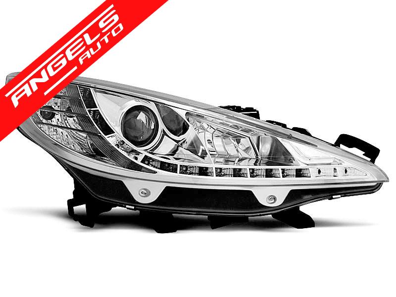 Faruri LED compatibile cu PEUGEOT 207 2006-2012 Crom - imagine 3