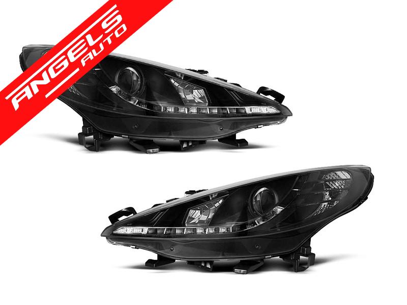 Faruri LED compatibile cu PEUGEOT 207 2006-2012 Negru