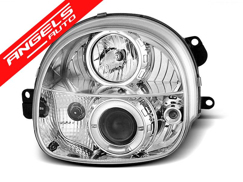 Faruri compatibile cu Renault TWINGO 03.93-09.98 ANGEL EYES CHROME - imagine 2
