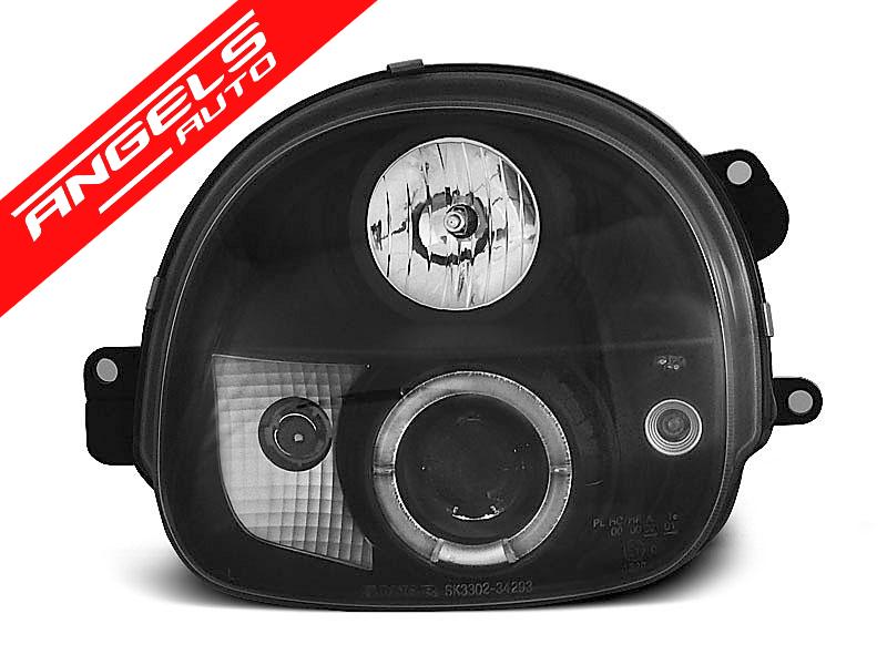 Faruri compatibile cu Renault TWINGO 03.93-09.98 ANGEL EYES Negru - imagine 2