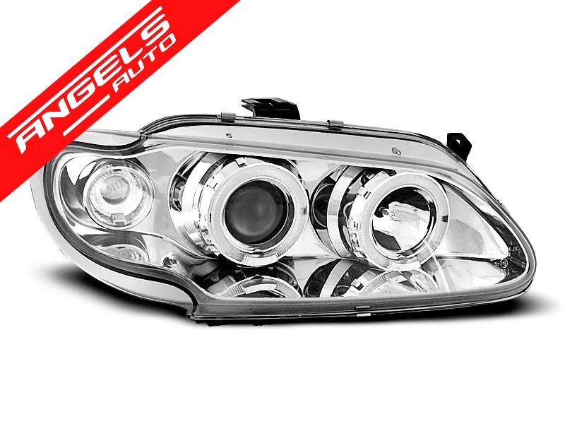 Faruri Angel Eyes compatibile cu Renault Megane 1996-1999 Crom - imagine 3