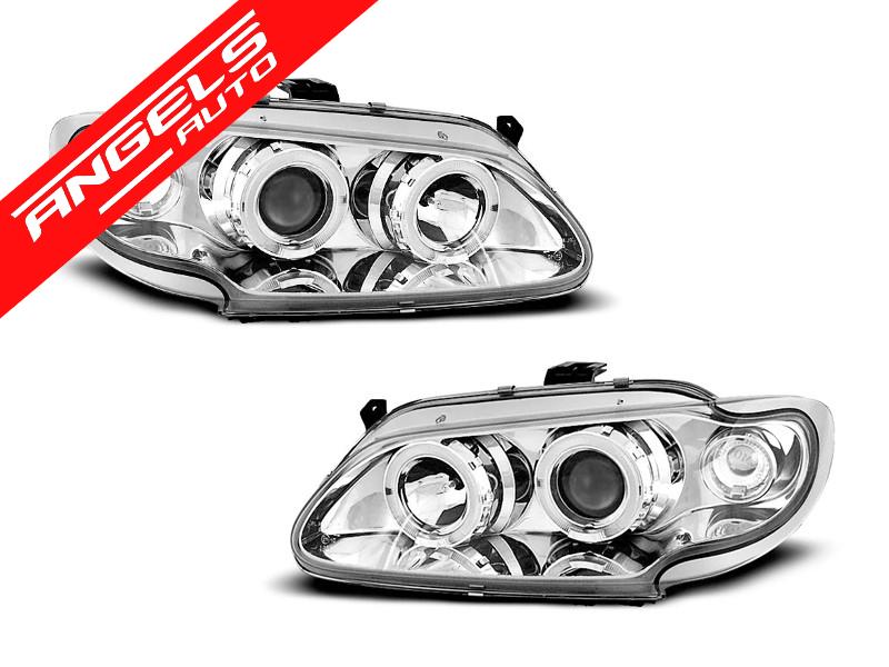 Faruri Angel Eyes compatibile cu Renault Megane 1996-1999 Crom