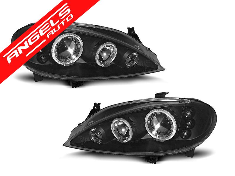 Faruri Angel Eyes compatibile cu Renault Megane 1999-2002 Negru