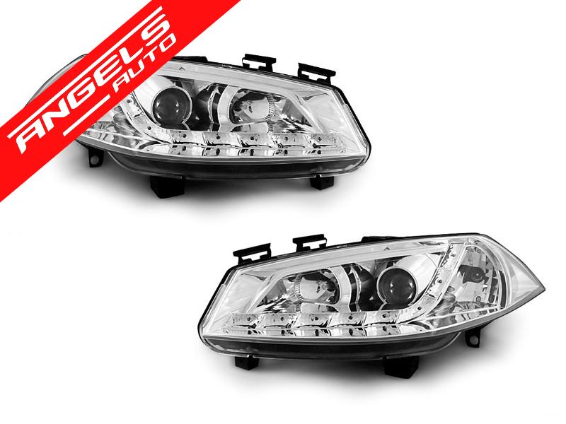 Faruri LED compatibile cu Renault Megane II 2002-2005 Crom