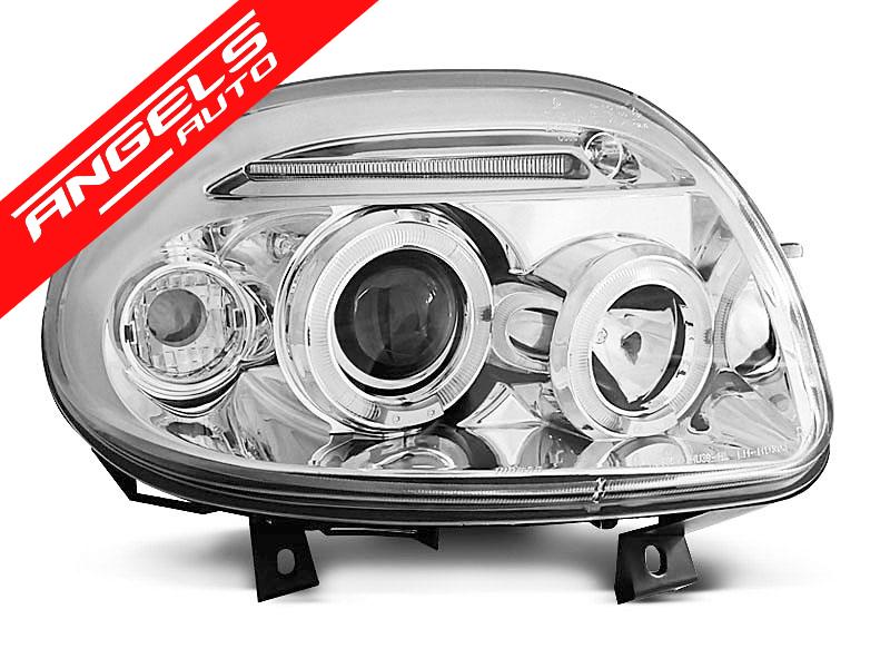 Faruri compatibile cu Renault CLIO II 09.98-05.01 ANGEL EYES CHROME - imagine 2