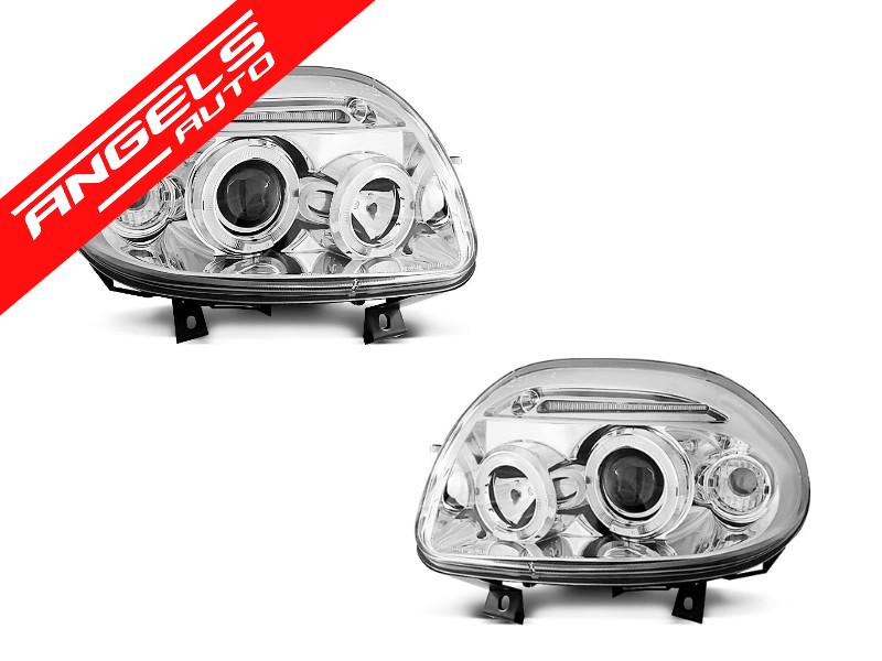Faruri compatibile cu Renault CLIO II 09.98-05.01 ANGEL EYES CHROME