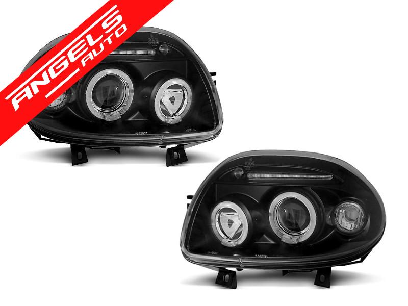 Faruri compatibile cu Renault CLIO II 09.98-05.01 ANGEL EYES Negru