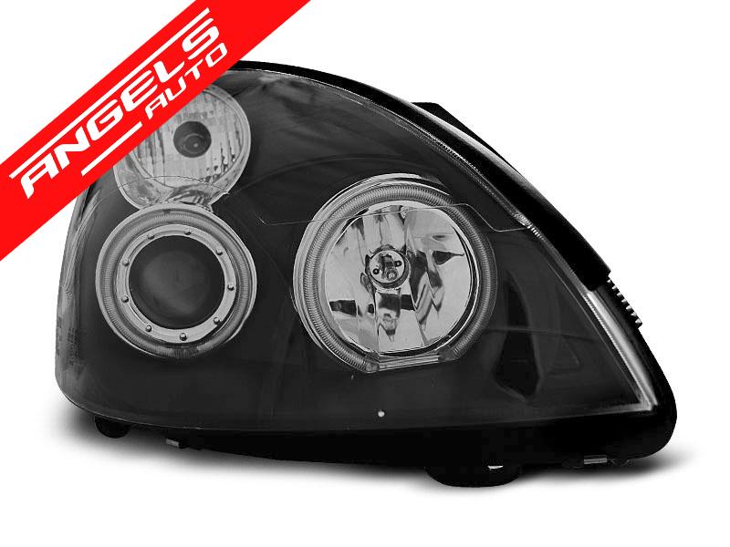 Faruri compatibile cu Renault CLIO II 06.01-09.05 ANGEL EYES CCFL Negru - imagine 2