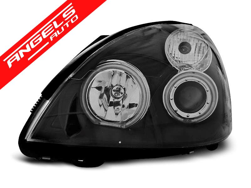 Faruri compatibile cu Renault CLIO II 06.01-09.05 ANGEL EYES CCFL Negru - imagine 3