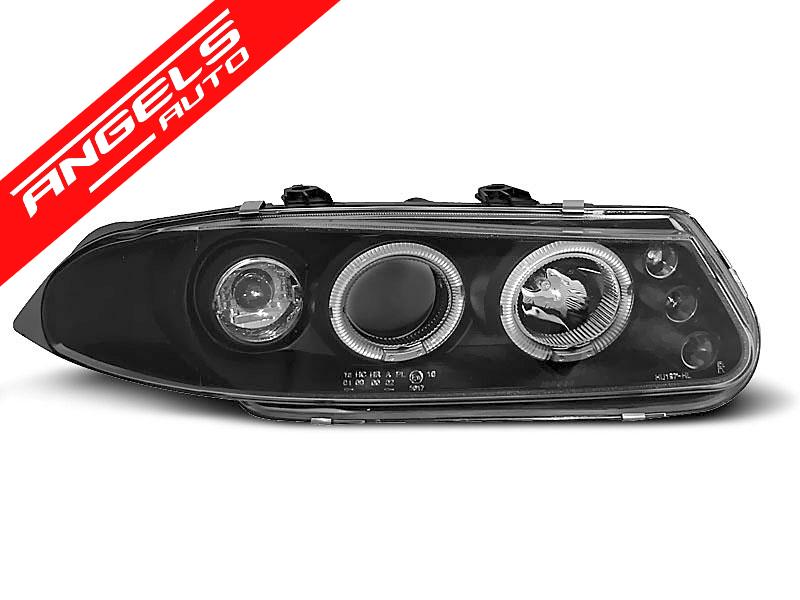 Faruri Angel Eyes compatibile cu Rover 200 1995-2000 Negru - imagine 2