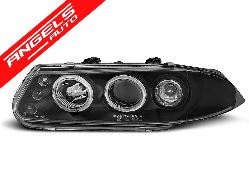 Faruri Angel Eyes compatibile cu Rover 200 1995-2000 Negru - imagine 3