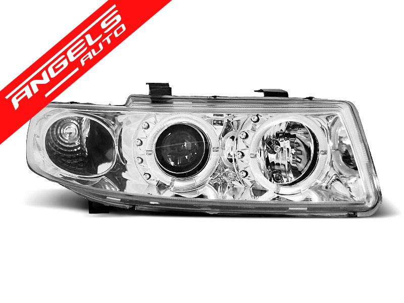 Faruri ANGEL EYES compatibile cu Seat LEON / TOLEDO 99-04 CHROME - imagine 3