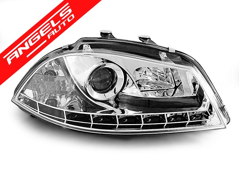 Faruri LED compatibile cu Seat IBIZA 6L 2002-2008 Chrome Design - imagine 2