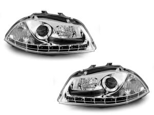 Faruri LED compatibile cu Seat IBIZA 6L 2002-2008 Chrome Design