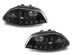 Faruri LED compatibile cu Seat IBIZA 6L 2002-2008 Black