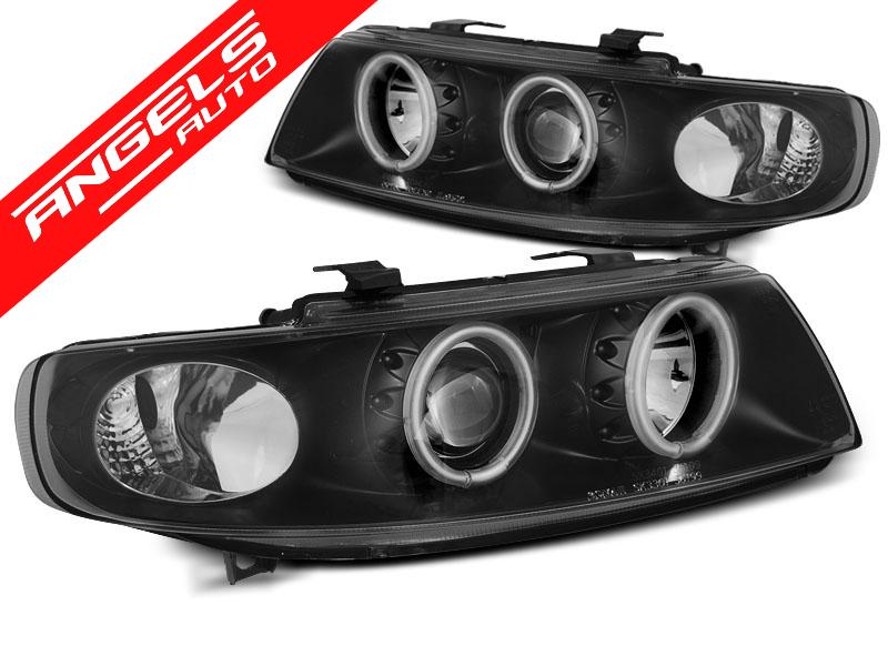 Faruri ANGEL EYES CCFL compatibile cu Seat LEON / TOLEDO 99-04 Negru