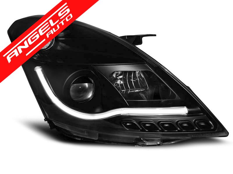 Faruri compatibile cu SUZUKI SWIFT V 10-16 TUBE LIGHT Negru - imagine 2