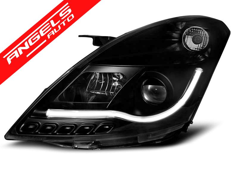 Faruri compatibile cu SUZUKI SWIFT V 10-16 TUBE LIGHT Negru - imagine 3
