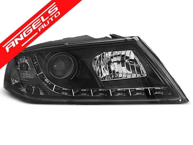 Faruri LED compatibile cu Skoda Octavia 2 2004-2008 Negru Xenon - imagine 3