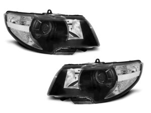 Faruri Proiectoare Negre compatibile cu Skoda SUPERB (2008-2012)