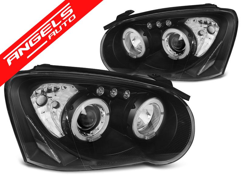 Faruri SUBARU compatibile cu IMPREZA II GD 03-05 ANGEL EYES Negru